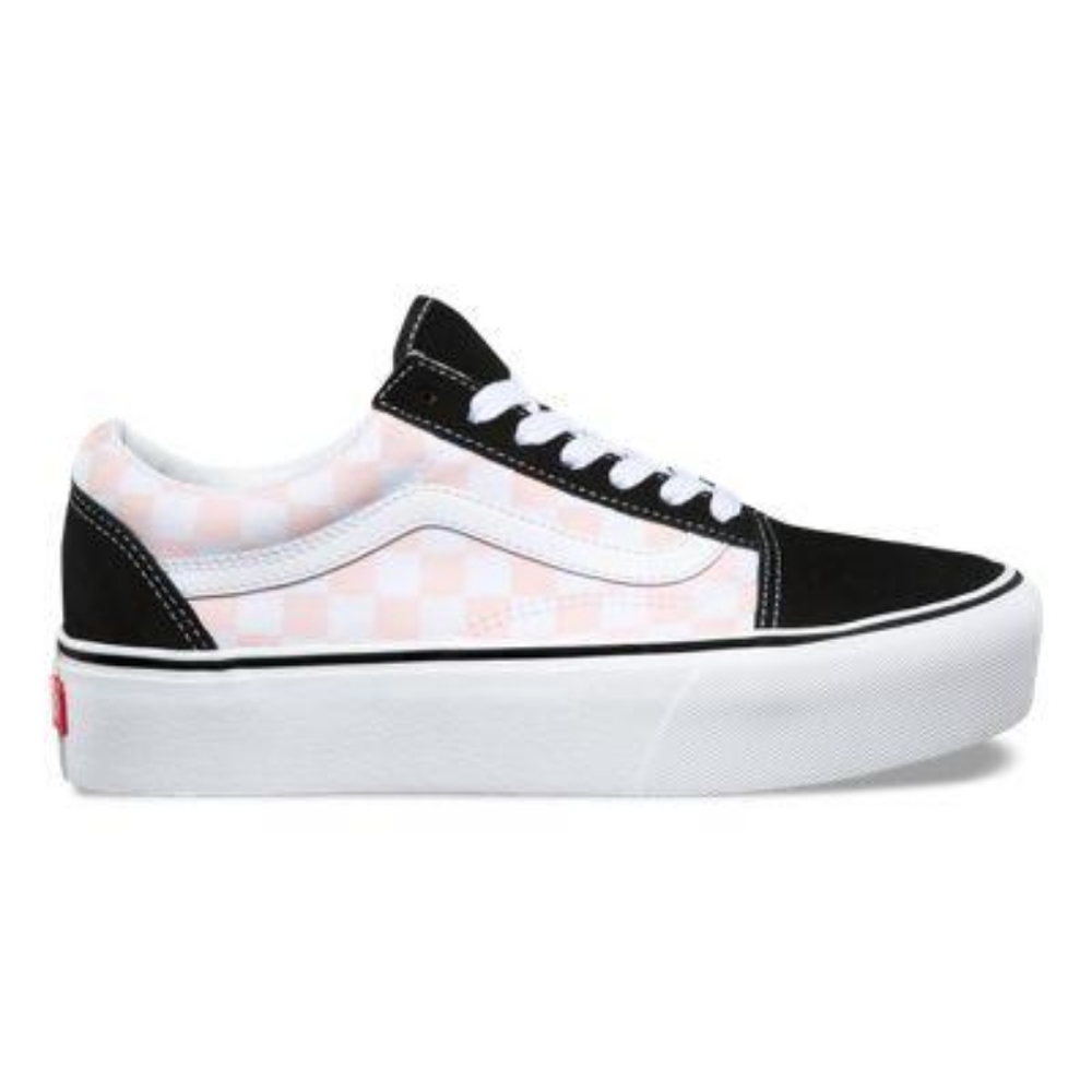 vans • old skool checkerboard platform sneakers